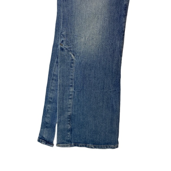 Pilcro & The Letterpress Anthro Sz 25 Boot Cut Slim Side Slits Denim Pants - Picture 5 of 10